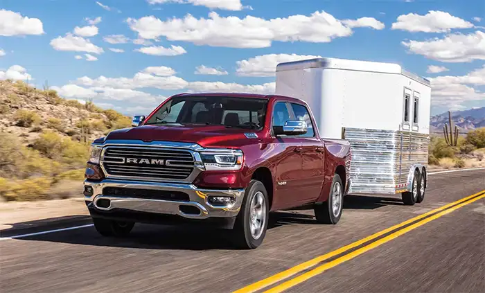 2024 Ram 1500 towing a trailer